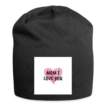 Mom I love U - Jersey Beanie - black - Front