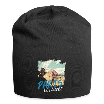 Pyramide du Louvre et Monuments de Paris - Bonnet en jersey - noir - Devant