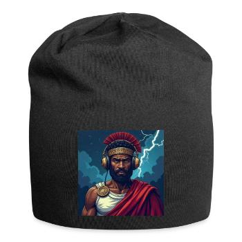 Erheben Sie sich über das Chaos - Jersey-Beanie - Schwarz - Vorne
