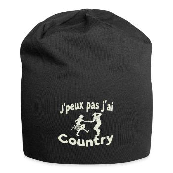 Ich kann nicht, ich habe Land - Jersey-Beanie - Schwarz - Vorne