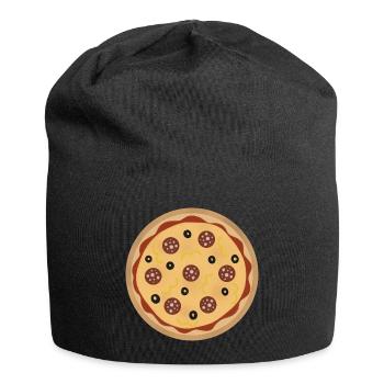 Pizza au pepperoni - Bonnet en jersey - noir - Devant