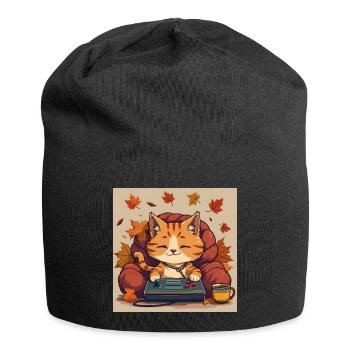 Gaming Cat - Jersey Beanie - black - Front