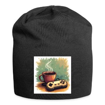 Caféine et campagnes - Bonnet en jersey - noir - Devant