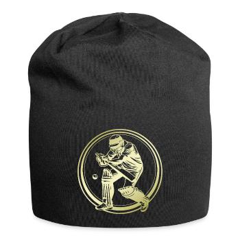 Cricket Silhouette - Jersey-Beanie - Schwarz - Vorne
