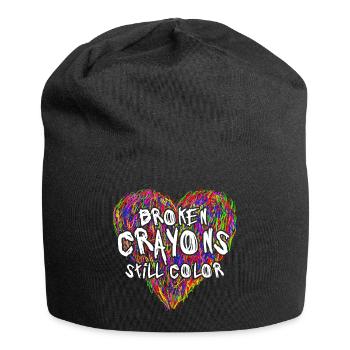 Broken Crayons Still Color Mental Health Awareness - Jersey-Beanie - Schwarz - Vorne