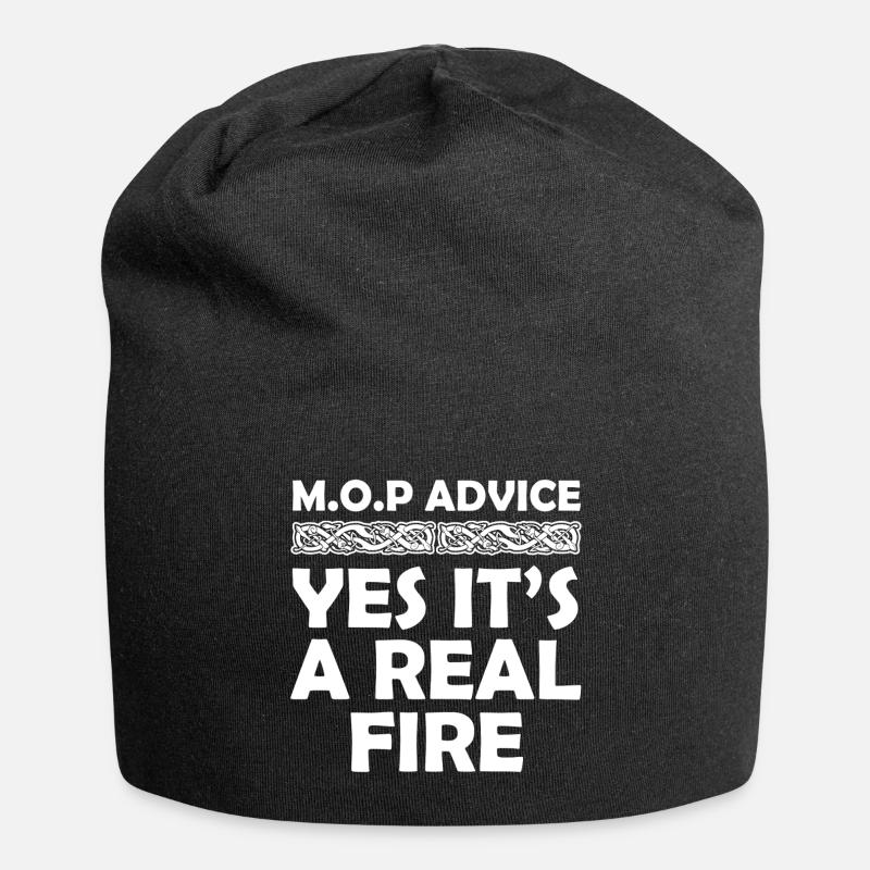 MOP - Echtes Feuer - Jersey-Beanie - Schwarz