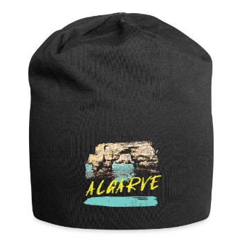 Falaises Algarve illustration Portugal - Bonnet en jersey - noir - Devant