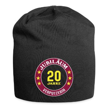 Verputzerin Jubiläum 20 Jahre 20 jähriges Jubi - Jersey-Beanie - Schwarz - Vorne