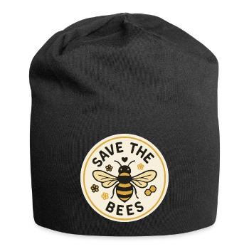 Save the Bees Natur Bienenmotiv - Jersey-Beanie - Schwarz - Vorne