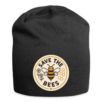 Save the Bees - Natur Bienenmotiv - Jersey-Beanie - Schwarz - Vorne