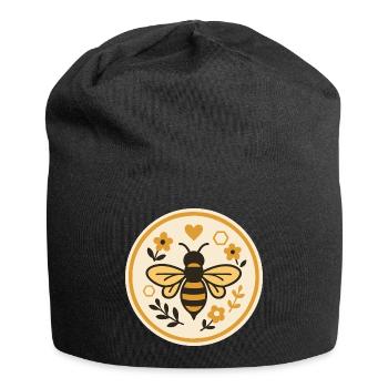 Save the Bees - Natur Bienenmotiv - Jersey-Beanie - Schwarz - Vorne