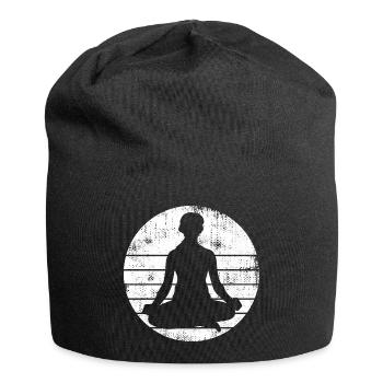 Croquis de yogi - Bonnet en jersey - noir - Devant