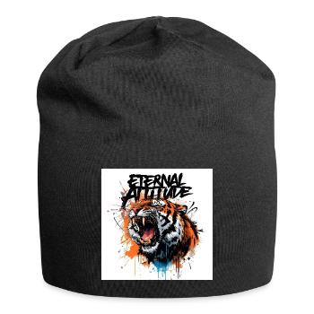 Ewige Tiger-Pose - Jersey-Beanie - Schwarz - Vorne