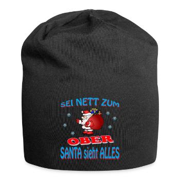 SANTA OBER - Jersey-Beanie - Schwarz - Vorne
