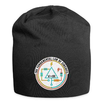 Cadeau pour ingénieur électricien, chemise Funny Circuits - Bonnet en jersey - noir - Devant