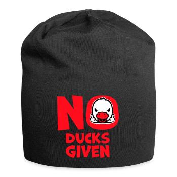 Gans No Ducks Given Mittelfinger Freche Ente Cool - Jersey-Beanie - Schwarz - Vorne