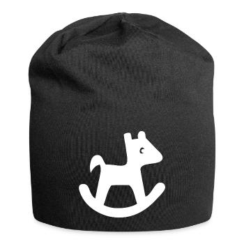Rocking horse silhouette - Jersey Beanie - black - Front