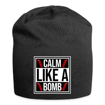 Calm Like Bomb Paradox Irony Humor Explosive Joke - Jersey Beanie - black - Front
