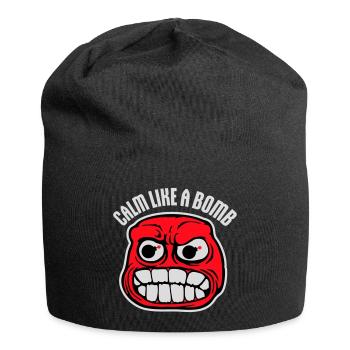Calm Like Bomb Paradox Ironie Humor Explosiv Witz - Jersey-Beanie - Schwarz - Vorne