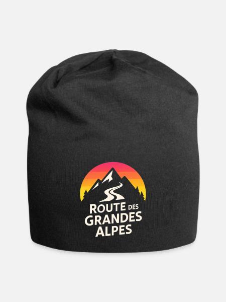 Alps Route Berg Logo - Jersey-Beanie - Schwarz