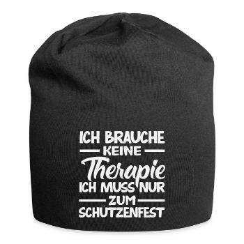 Brauche Keine Therapie Lustiger Schützenfest - Jersey-Beanie - Schwarz - Vorne