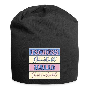 GOODBYE HELLO OFFICE GARDEN - Jersey Beanie - black - Front