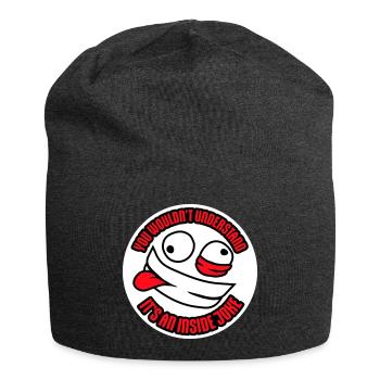 You Wouldn't Understand It's An Inside Joke Spruch - Jersey-Beanie - Anthrazit - Vorne