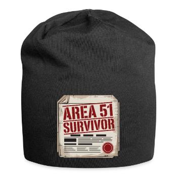 Funny Area 51 Survivor Alien UFO - Jersey Beanie - black - Front