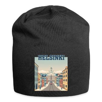 Helsinki Tram to Senate Square - Jersey Beanie - black - Front