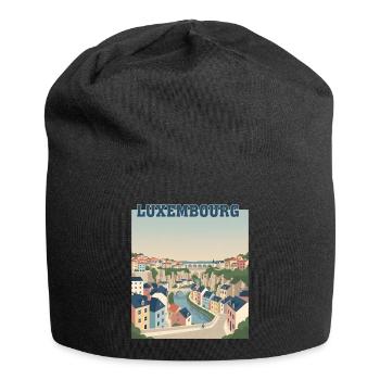 Pastels du paysage urbain luxembourgeois - Bonnet en jersey - noir - Devant