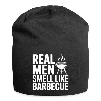Les vrais hommes sentent le barbecue - Bonnet en jersey - noir - Devant