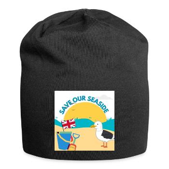 Save Our Seaside Illustration - Jersey Beanie - black - Front