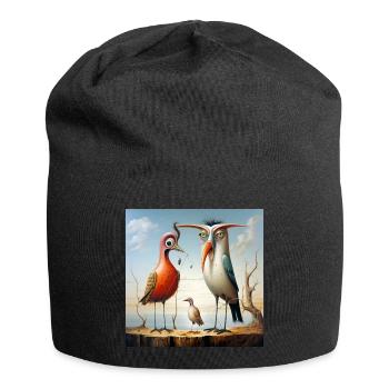 Desert birds in sunset - Jersey Beanie - black - Front