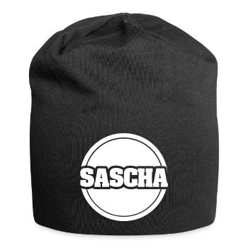 Vorname Sascha - Jersey-Beanie - Schwarz - Vorne