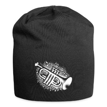 Trompeten Notenexplosion Zauber Blech mit Seele - Jersey-Beanie - Schwarz - Vorne