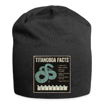 Faits sur Titanoboa : Plus grand serpent de la préhistoire - Bonnet en jersey - noir - Devant