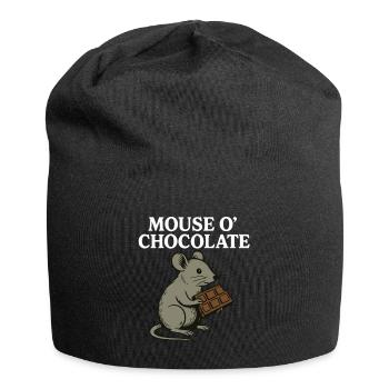 Mouse o’Chocolate Jeu de mots drôle Mouse - Bonnet en jersey - noir - Devant
