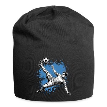 Soccer Shot Overhead Kick Goal Side Kick - Jersey Beanie - black - Front