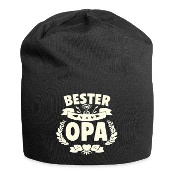 Bester Opa  - Jersey-Beanie - Schwarz - Vorne