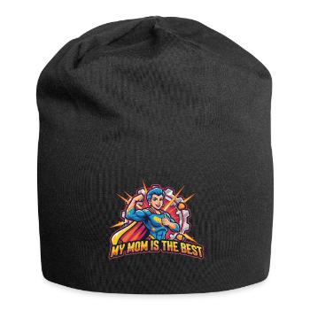 Superheroine Mom: My Mom Is the Best - Jersey Beanie - black - Front