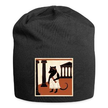 Rat romain dans Toge dans l’Antiquité - Bonnet en jersey - noir - Devant