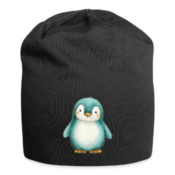 Frosted Penguin – Winterkinderillustration - Jersey-Beanie - Schwarz - Vorne