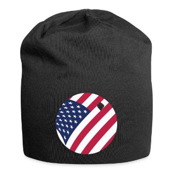 USA Flagge Tischtennisball Patriotisches Tischtennis - Jersey-Beanie - Schwarz - Vorne