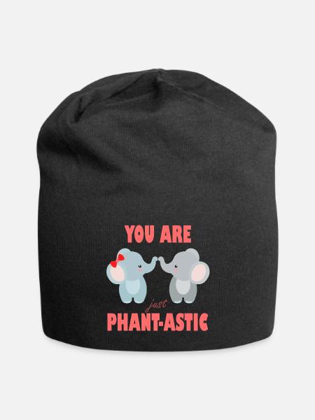 Ihr seid phantastische Elefanten - Jersey-Beanie - Schwarz
