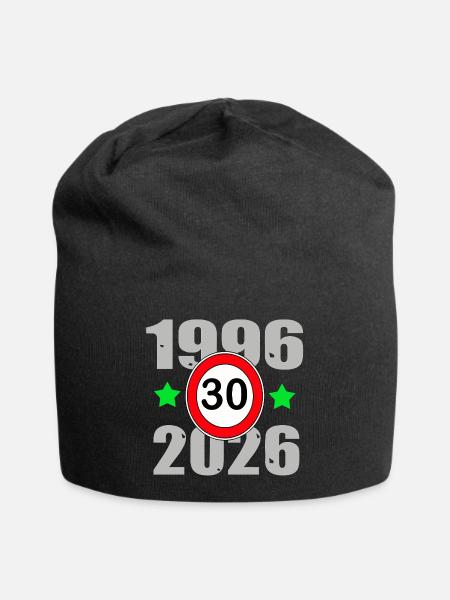 Anniversaire 30, 30 ans 1996 à 2026 - Bonnet en jersey - noir