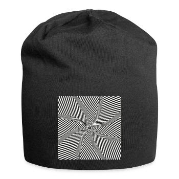 Labyrinthe optique en étoile - Bonnet en jersey - noir - Devant