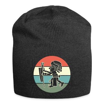 aztec Mayan calendar Inca - Jersey Beanie - charcoal grey - Front