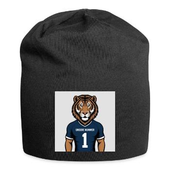 Tiger Mascot Jersey Print - Jersey Beanie - black - Front