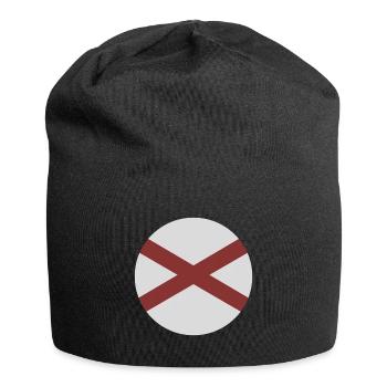 Drapeau rond de l’Alabama - Bonnet en jersey - noir - Devant