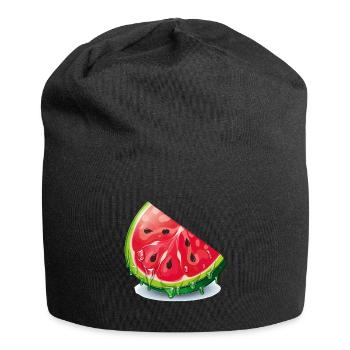 Tranche de pastèque - Bonnet en jersey - noir - Devant